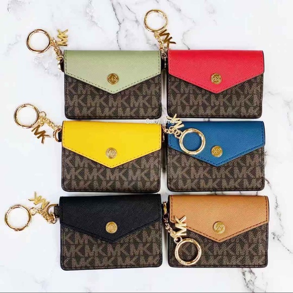 Michael Kors Cardholder Key ring brown Mk blue - Picture 4 of 5